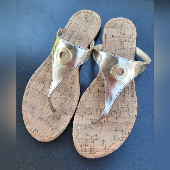 Cole Haan Gold sandals Wmns 6 - Picture 1 of 7